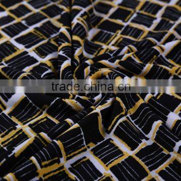 New Products 2016 Women Dress Printing Polyester ITY Cristal Ramie Fabric