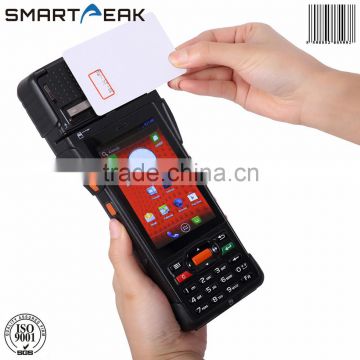 android pda pos terminal device with printer and fingerprint