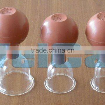 Rubber Suction Bulb Glass Cupping Set Chinese Cupping Cups