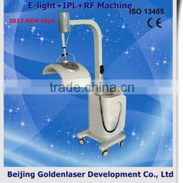 www.golden-laser.org/2013 New style E-light+IPL+RF machine professional high power portable ipl hair removal machine