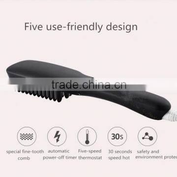Hair Salon Equipment For Hair Care 2 In 1 PTC Heater Anion Hair Straightener Brush photo-5