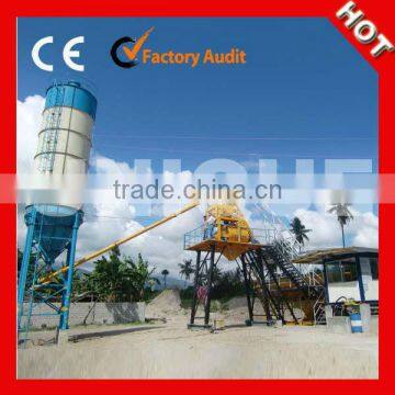 Good service high efficiency HZS25 skip hopper precast concrete batching plant