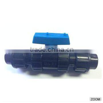 Hdpe Double Union pp Ball Valve PN16(straight)pp Compression Fitting for H DPE Pipes /plastic Ball Valve photo-4