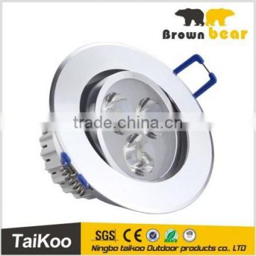 HOT SALE 3W aluminum LED recessed ceiling light