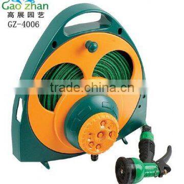 15M Flat Hose With Reel,6 Dial Pattern Nozzle And 8 Dial Pattern Sprinkler