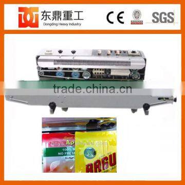 Porfessional design continuous type sealing machine/plastic bags sealer machine price