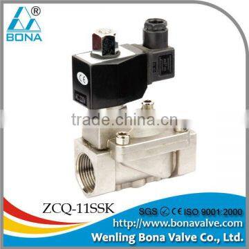 304 or 316 cast stainless steel normally open type magnetic valve ZCQ-11SSK