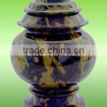 NATURAL STONE BLACK AND GOLD MARBLE URNS photo-6