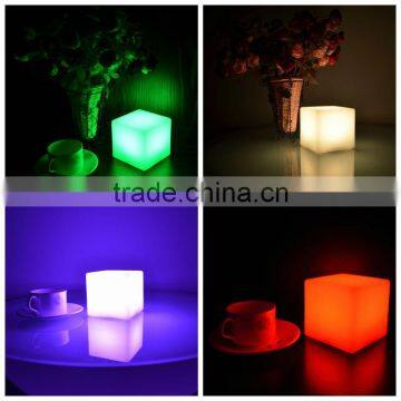3D Color Change LED Cube Square Table Lamp Lighting for Restaurant,home or Bar Decoration photo-2