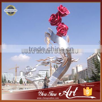 Large Outdoor Stainless Steel Flower Sculpture