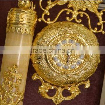 European Italy Style Attrative Home Decoration Clock, Luxury Wall Mounted Brass Clock photo-3