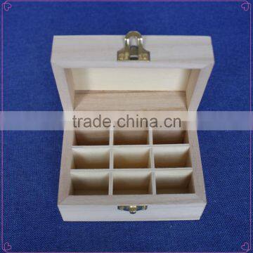 Customized wooden essential oil carrying case wooden box for essential oils 25 slots wood oil box