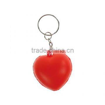 Anti foam custom heart shaped printed PU releasing stress ball keyring