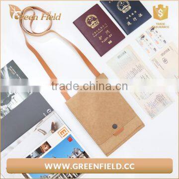 Hot Sale Washable Kraft Paper Custom Passport Holder Shoulder Bag photo-2