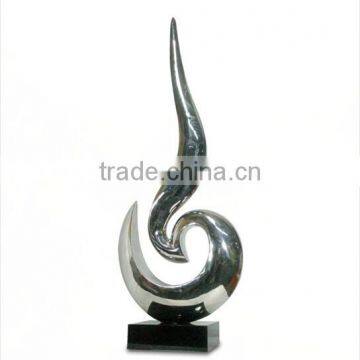 Large modern landscape stainless steel sculpture