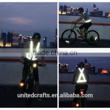 Night Running Cycling Working Safe Elastic Reflective Belt Vest Waistcoat Strap photo-6