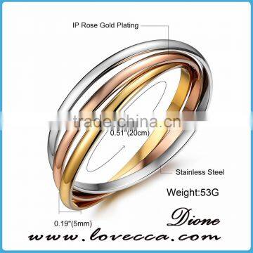 Wholesale Special Three Circle Jewelry Gift Bracelet Stainless Steel Bangle photo-5
