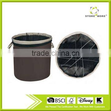 Round Oxford Foldable Laundry Bin With Mesh Bag