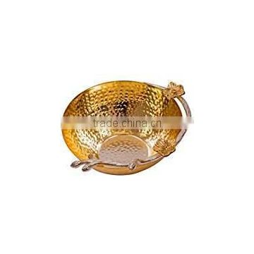 new fancy deisgn gold plated metal bowl