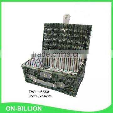 Hot Sale New Insulated Willow Picnic Basket Empty photo-6