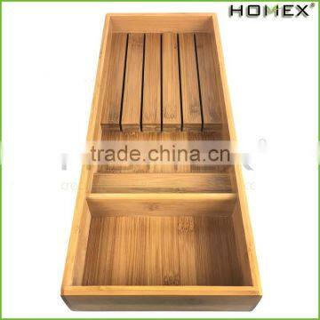 Bamboo under cabinet knife holder knife storage tray Homex BSCI/Factory