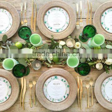 Rattan Charger Round Plate photo-6