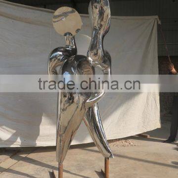Stainless Steel Mirror Surface The Thinker Statue for Sale photo-2