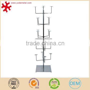 Floor Standing Chrome Metal Slatwall Cap Hat Display Hook photo-2