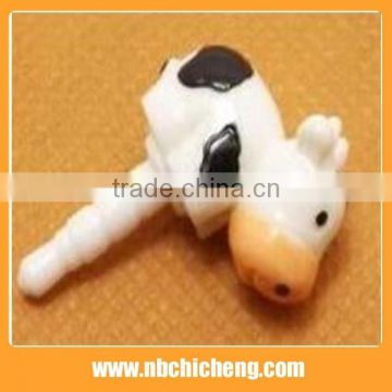 PVC Cute anti Dust Plug Hot Selling Mobile Phone Cow Dust Plug Phone Dust Plug