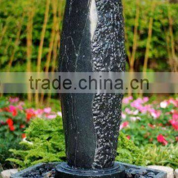 garden landscaping granite column fountain