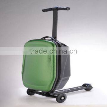 Fahion airport luggage EVA+PC scooter trolley luggage with CE