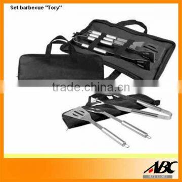 3pcs BBQ tool with zipper bag set