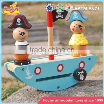 Wholesale Pirate Toy Wooden Stacking Balance Blocks New Design Wooden Balance Blocks for Kids W11F056 photo-2