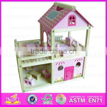 2016 New Fashion Children Wooden Dollhouse Kits for Sale W06A082 photo-6