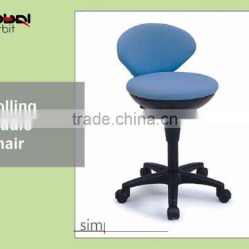 Office Sitting Seat With Wheels Mobile Home Fabric Reading Chair