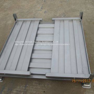 Customized Warehousing Steel Pallet Box / Foldable Metal Crate