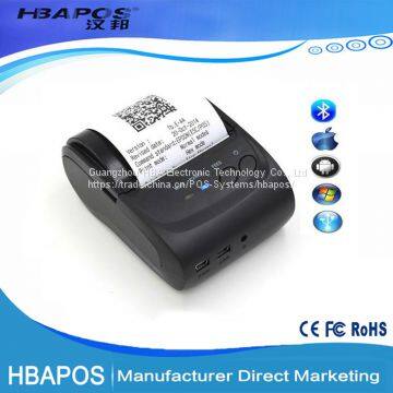 HBA-5802 Restaurant Portable 58mm Thermal Receipt Printer with Paper Roll&Driver/mobile bluetooth thermal printer