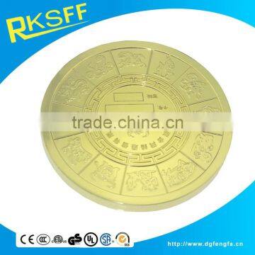 Plated Imitation Gold Round Shape Medal photo-6