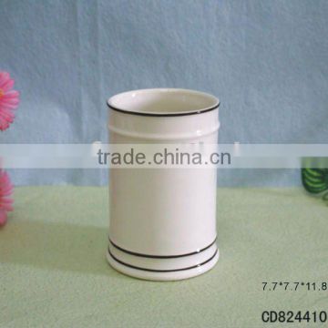 Cylinder Shape Modern Home Decor Glazed Ceramic Flower Pot