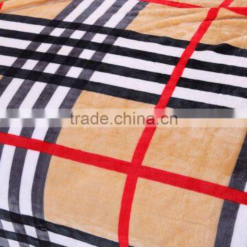 2016 Hot Selling Printed Striped Plaid Flannel Fleece Throw Blanket Made in China photo-4