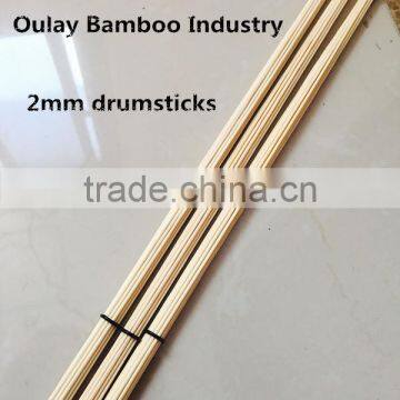 2mm,3mm and 4mm *40cm Bamboo Sticks /drumsticks/bamboo Sticks With Black Rings photo-2