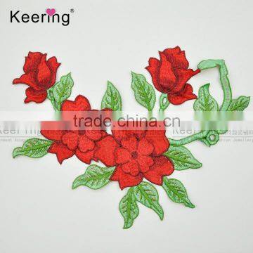 New Applique Professinal Embroidery Flower Patches Embroidery Patch For Clothes WEF-755 photo-4