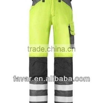 High visibility heavy-duty cordura knee pad trousers multi pocket work trousers