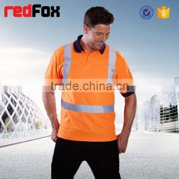 T-shirt Purple V-neck Cheap T-shirt High Visibility Safety Orange T-shirt photo-3