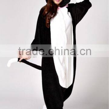 Flannel Fleece Cat Funny Carnival Costume Adult Couple Animal Onesie Wholesale photo-4