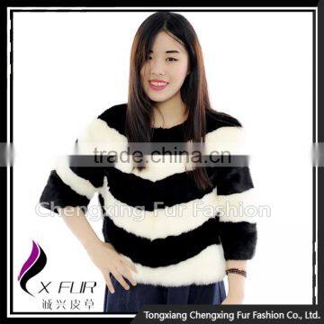 CX-G-A-261A Wholesale Stylish Cheap Winter Wear Round Neckline Real Mink Fur Coat Women photo-2