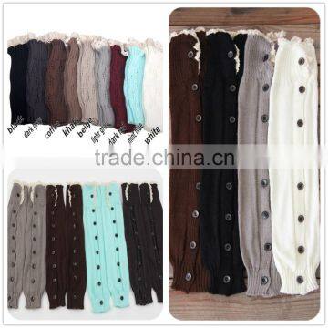 2015 Wholesale Adult Leg Warmers Ruffle Button Leg Warmers Lace Boot Socks photo-5