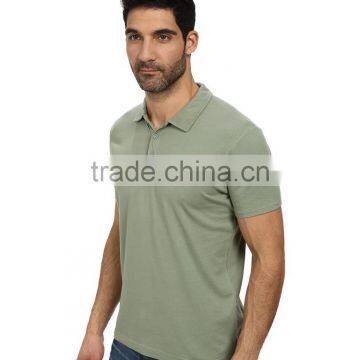 Custom High Quality Mens High Quality Stiff Collar Grey Cotton Polo Shirts photo-2