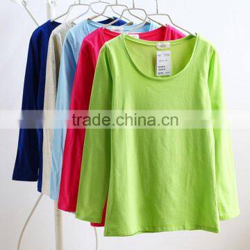 made in china! custom made ladies elastic bottom shirt ,women base shirt