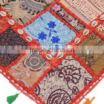 Decorative Indian Floor Cushion Square Big Jaipur Decor Luxurious Large Pillow photo-4